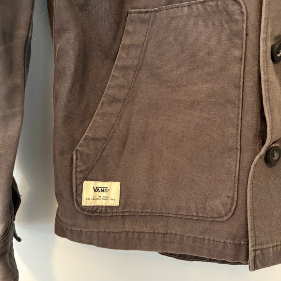 Vans Women’s Grey Cotton Utility Jacket with Hood – Size Small - Picture 4 of 9